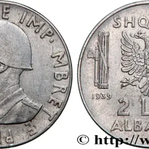 Soldes ALBANIE 2 Lek Victor-Emmanuel III d’Italie 1939 Rome fwo_744224 Monde
