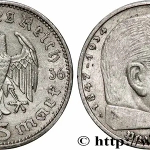 Jusqu’à Épuisement Des Stocks ALLEMAGNE 5 Reichsmark Maréchal Paul von Hindenburg 1936 Berlin fwo_744247 Monde
