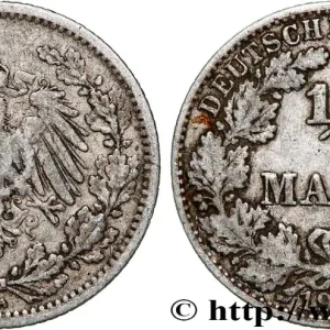 Offre Limitée ALLEMAGNE 1/2 Mark Empire aigle impérial 1905 Berlin fwo_744276 Monde