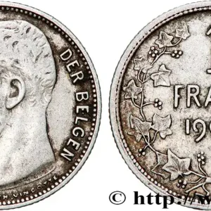 BELGIQUE 1 Frank (Franc) Léopold II légende en flamand 1904 fwo_744290 Monde Nouveauté