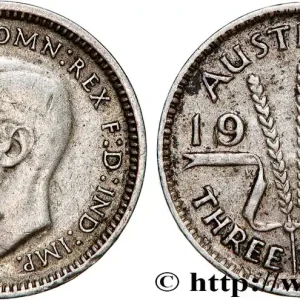 AUSTRALIE 3 Pence Georges VI 1939 Melbourne fwo_744291 Monde Nouvel Arrivage
