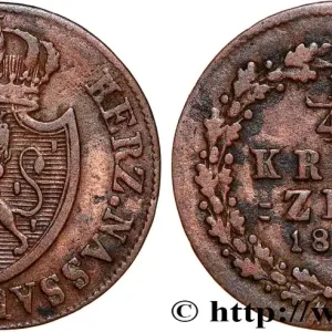 Expédié Aujourd’hui ALLEMAGNE - NASSAU 1/4 Kreuzer Grand-Duché de Nassau 1818 fwo_744294 Monde