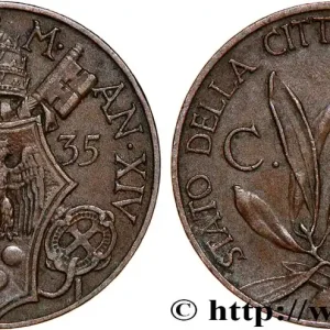 VATICAN ET ÉTATS PONTIFICAUX 5 Centesimi frappe au nom de Pie XI an XIV 1935 Rome fwo_744297 Monde Livraison Gratuite