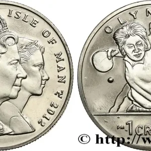 Top Qualité ILE DE MAN 1 Crown Proof Jeux Olympiques de Londres : tennis et tennis de table 2012 Pobjoy Mint fwo_607995 Monde