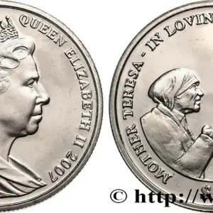 ÎLES VIERGES BRITANNIQUES 1 Dollar proof Princesse Diana et Mère Teresa 2007 Pobjoy Mint fwo_627955 Monde Satisfait Ou Remboursé