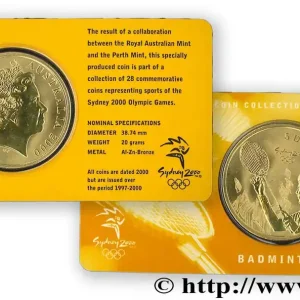 AUSTRALIE 5 Dollars J.O. de Sydney : badminton 2000 fwo_708446 Monde Offre Exclusive