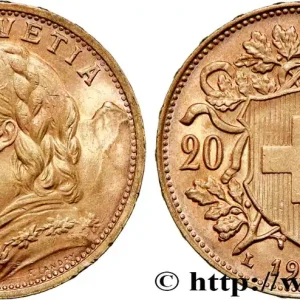 OR, PALLADIUM ET PLATINE INVESTISSEMENT 20 Francs "Vreneli" 1935 Berne fwo_735644 Monde Artisanat