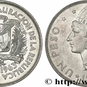 RÉPUBLIQUE DOMINICAINE 1 Peso Centenaire de la restauration de la République 1963 fwo_737105 Monde En Vogue
