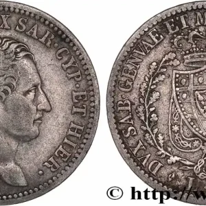 ITALIE - ROYAUME DE SARDAIGNE 1 Lire Charles-Félix 1828 Turin fwo_737389 Monde Livraison Mondiale