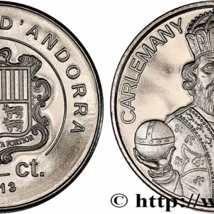 Certifié ANDORRE (PRINCIPAUTÉ) 50 Centims Proof Charlemagne 2013 fwo_745591 Monde