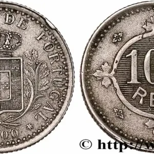 PORTUGAL 100 Réis frappe au nom de Charles Ier 1900 fwo_745668 Monde Promotion Saisonnière