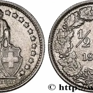 SUISSE 1/2 Franc Helvetia 1960 Berne fwo_745721 Monde Haute Qualité