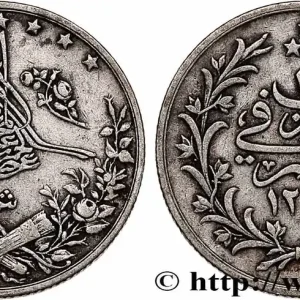 ÉGYPTE 2 Qirsh Abdul Hamid II AH 1293 an 10 1884 Emil Weigand, Berlin - W fwo_745754 Monde Offre Limitée