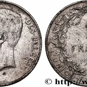 Populaire BELGIQUE 1 Franc Albert Ier légende française 1914 fwo_745860 Monde