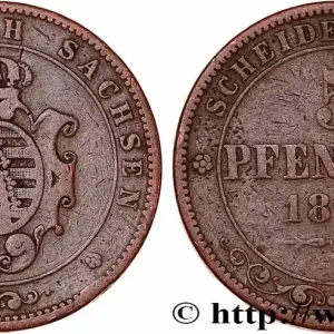 ALLEMAGNE - SAXE 5 Pfennige 1862 Dresde fwo_745903 Monde Dernier Modèle