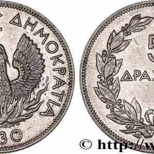 GRÈCE 5 Drachmes Phénix 1930 fwo_745935 Monde Offre Du Jour