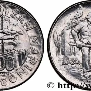 Quantité Limitée SAINT-MARIN 100 Lire FAO tours / scène agricole 1978 fwo_745975 Monde