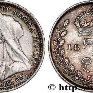 ROYAUME-UNI 3 Pence Victoria buste du jubilé 1897 fwo_746002 Monde Certifié