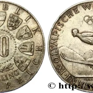 AUTRICHE 50 Schilling Jeux Olympiques d’Innsbruck, saut à ski 1964 fwo_693684 Monde Paiement Sécurisé