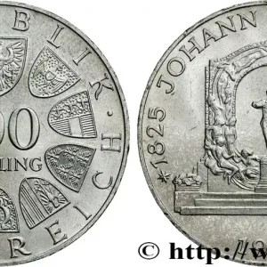 AUTRICHE 100 Schilling 150e anniversaire de la naissance de Johann Strauss 1975 fwo_725815 Monde Original