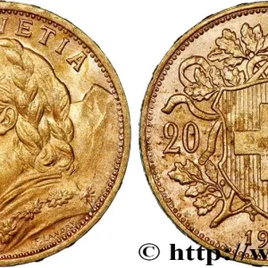 Dernier Modèle OR, PALLADIUM ET PLATINE INVESTISSEMENT 20 Francs or "Vreneli" 1927 Berne fwo_732401 Monde