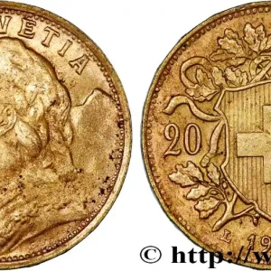 OR, PALLADIUM ET PLATINE INVESTISSEMENT 20 Francs "Vreneli" 1935 Berne fwo_732406 Monde Édition Limitée