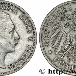 ALLEMAGNE - PRUSSE 5 Mark Guillaume II 1895 Berlin fwo_737202 Monde Acheter En Ligne