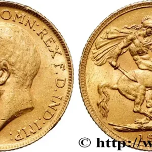 Produit De Marque OR, PALLADIUM ET PLATINE INVESTISSEMENT 1 Souverain Georges V 1912 Londres fwo_737330 Monde