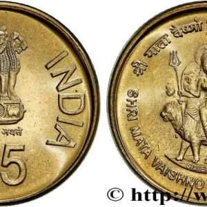 Remise INDE 5 Rupee Jubilé d’argent Shri Mata Vaishno Devi board 2012 Bombay fwo_744539 Monde