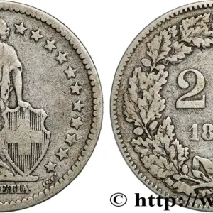 SUISSE 2 Francs Helvetia 1874 Berne fwo_747292 Monde Must-Have