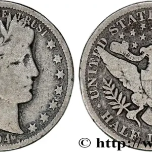 ÉTATS-UNIS D'AMÉRIQUE 1/2 Dollar type Barber 1894 Nouvelle-Orléans fwo_747452 Monde Garantie Incluse