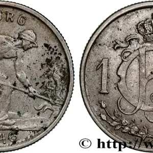 Original LUXEMBOURG 1 Franc Grande-Duchesse Charlotte 1946 fwo_747647 Monde