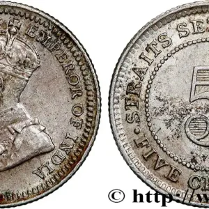 MALAISIE - ÉTABLISSEMENTS DES DÉTROITS 5 Cents Straits Settlements Edouard VII 1926 Bombay fwo_747788 Monde Top Qualité