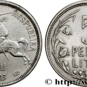 LITUANIE 5 Litai chevalier Vitis 1925 fwo_747849 Monde Premium