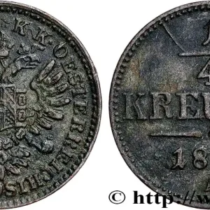 Pas Cher AUTRICHE 1/4 Kreuzer aigle bicéphale 1851 Vienne fwo_747873 Monde