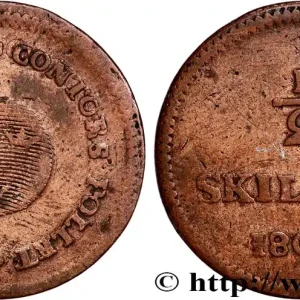 SUÈDE 1/2 Skilling emblème 1800 fwo_747921 Monde Expédition Rapide