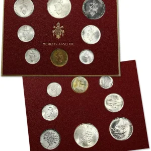 Top Vente VATICAN ET ÉTATS PONTIFICAUX Série 8 monnaies Paul VI an XIII 1975 Rome fwo_747989 Monde