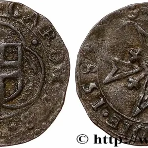 SAVOIE - DUCHÉ DE SAVOIE - CHARLES-EMMANUEL Ier Parpaiolle du 1er type (parpagliola di I tipo) 1584 Chambery fwo_746621 Monde Haute Qualité