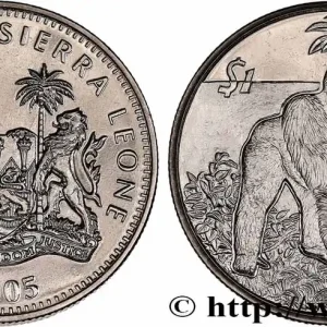 Petit Prix SIERRA LEONE 1 Dollar Proof gorille 2005 Pobjoy Mint fwo_624209 Monde