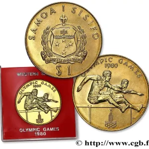 Paiement Sécurisé SAMOA Ouest 1 Tala Jeux Olympiques de 1980 : emblème / course d’obstacle 1980 fwo_708382 Monde