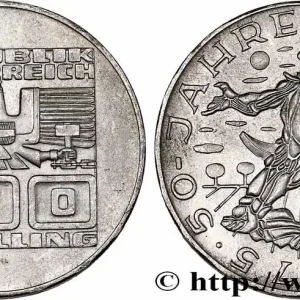 AUTRICHE 100 Schilling 50e anniversaire de la naissance du Schilling 1975 fwo_725849 Monde Commande En Gros