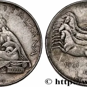 Original ITALIE 500 Lire Centenaire de l’Unité Italienne 1961 Rome fwo_728232 Monde