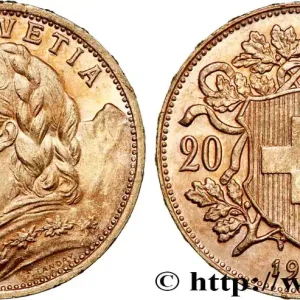 OR, PALLADIUM ET PLATINE INVESTISSEMENT 20 Francs "Vreneli" 1930 Berne fwo_735635 Monde Prix Cassé