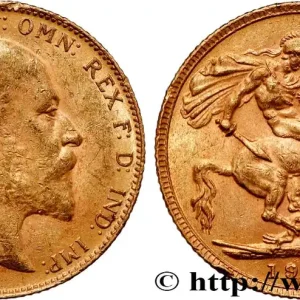 Original OR, PALLADIUM ET PLATINE INVESTISSEMENT 1 Souverain Edouard VII 1909 Londres fwo_737322 Monde