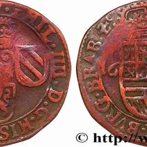 Certifié PAYS-BAS ESPAGNOLS - DUCHÉ DE BRABANT - PHILIPPE IV 1 Liard 1643 Anvers fwo_745775 Monde