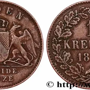 Paiement Sécurisé ALLEMAGNE - BADE 1 Kreuzer Grand-Duché de Bade 1870 fwo_748210 Monde