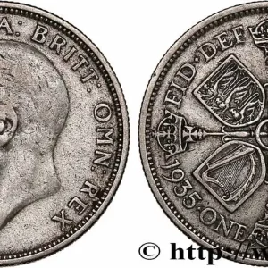 ROYAUME-UNI 1 Florin Georges V 1935 fwo_748216 Monde Super Prix