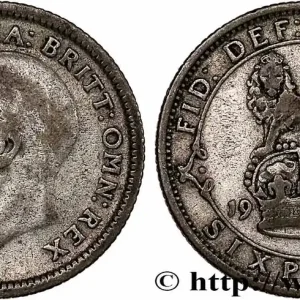 ROYAUME-UNI 6 Pence Georges V 1926 fwo_748307 Monde Prix Choc