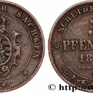 ALLEMAGNE - SAXE 5 Pfennige Royaume de Saxe 1869 Dresde fwo_748313 Monde Must-Have