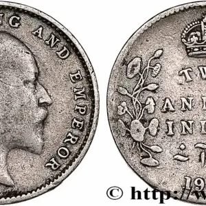 Livraison Gratuite INDES BRITANNIQUES 2 Annas Edouard VII 1904 Calcutta fwo_748345 Monde